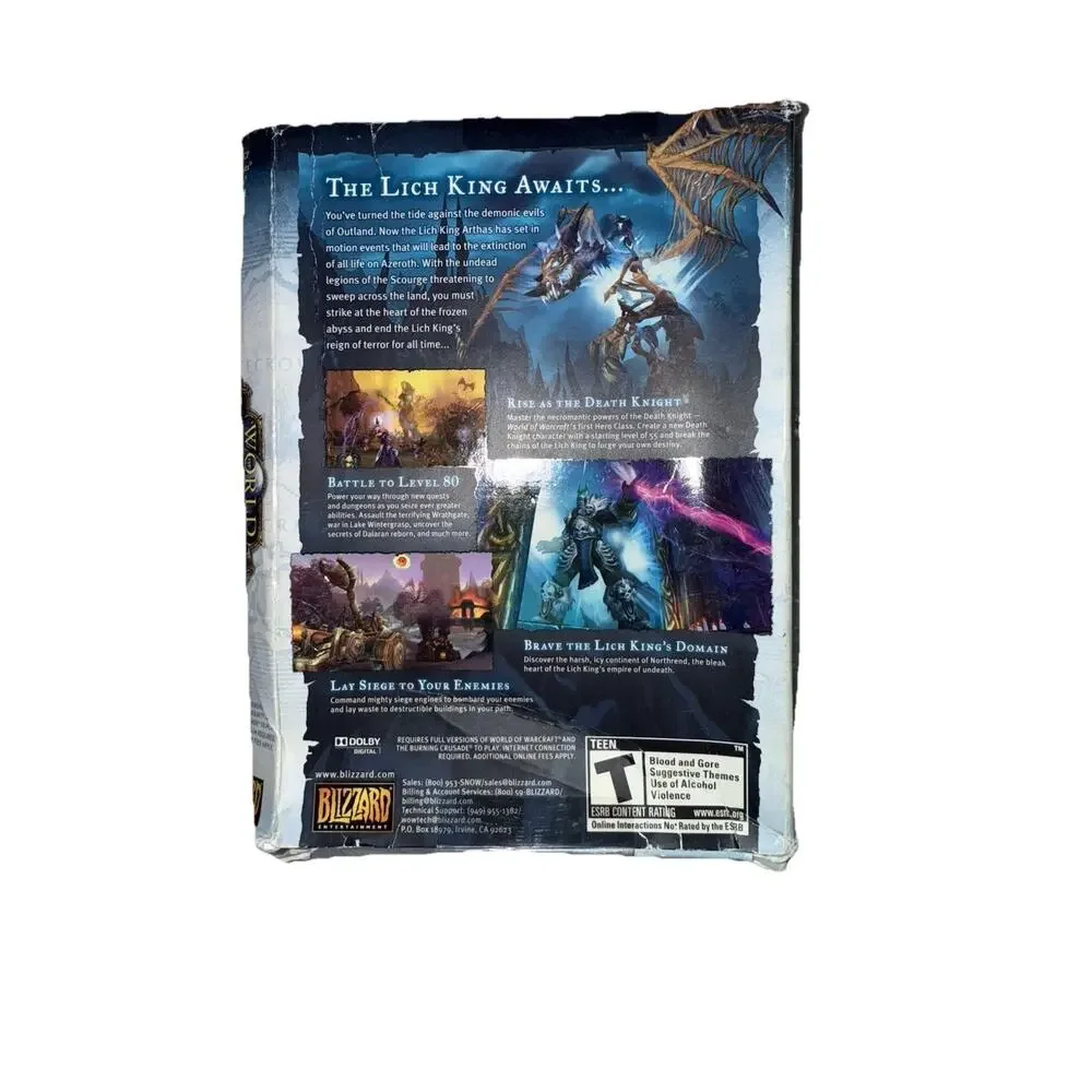 World of Warcraft Game With 2 Expansions Sets Lich King And Burning Crusades